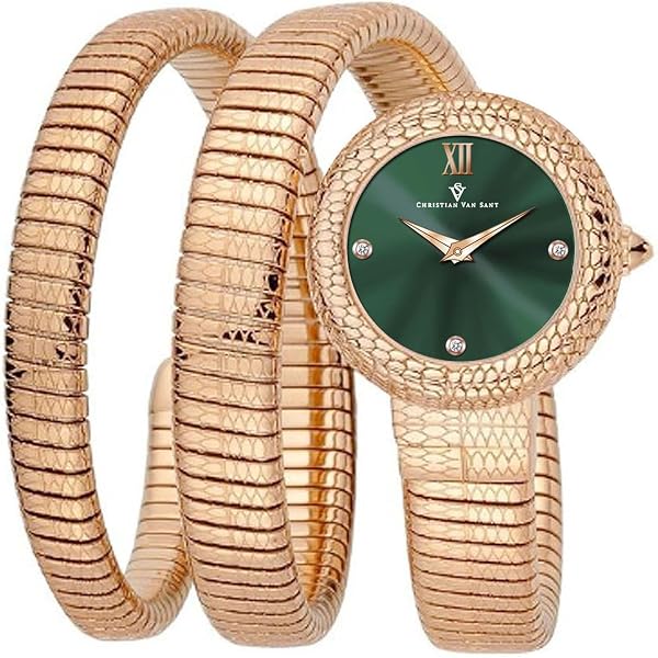 Amazon.com: Christian Van Sant Women's Naga Green dial Watch